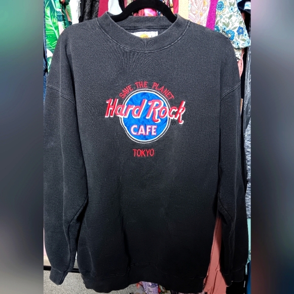 Hard Rock Cafe Tokyo Large Thick Unisex Vintage 90's Sweatshirt - Picture 1 of 5